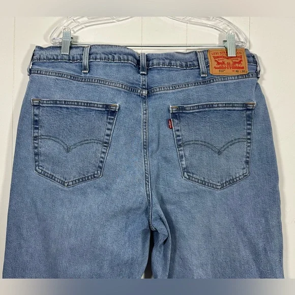 Levis 550 Men’s Size 40x30 Relaxed Fit Straight Denim Blue Jeans Cotton - Picture 6 of 12